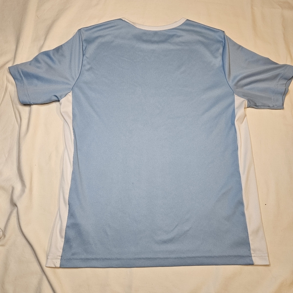 Adidas Kids Entrada Soccer Jersey Large (13-14yrs) Light Blue & White Youth Size - Picture 7 of 7